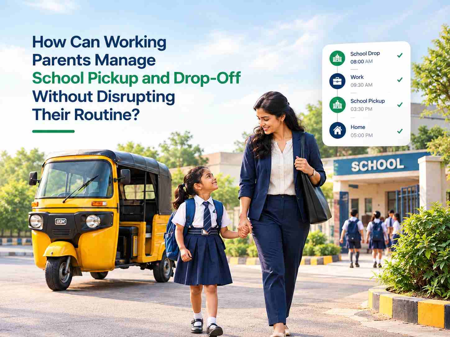 How Can Working Parents Manage School Pickup and Drop-Off Without Disrupting Their Routine?